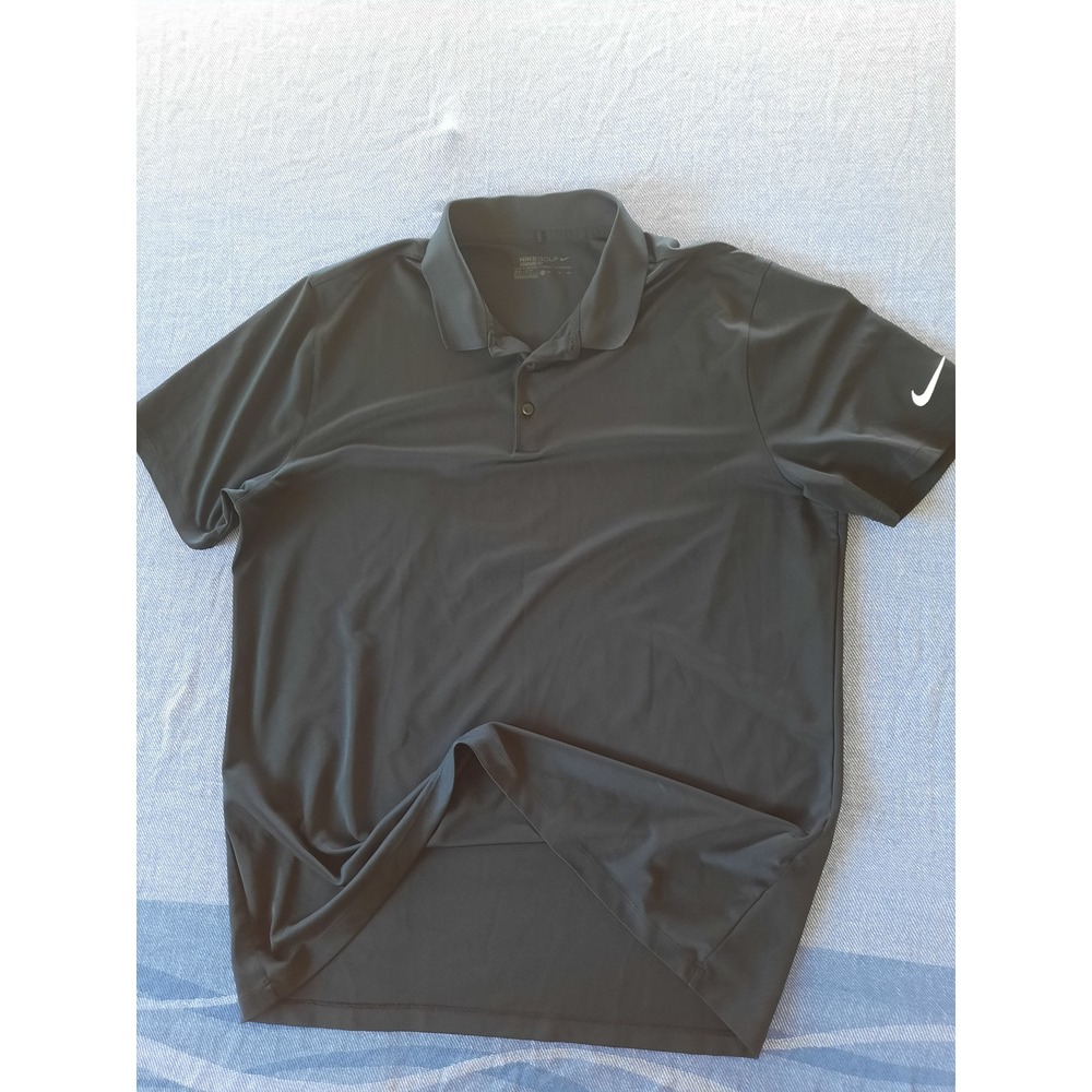 Nike Golf Mens Dri-FIT Standard Fit Polo Shirt Black XL Short Sleeve 9388